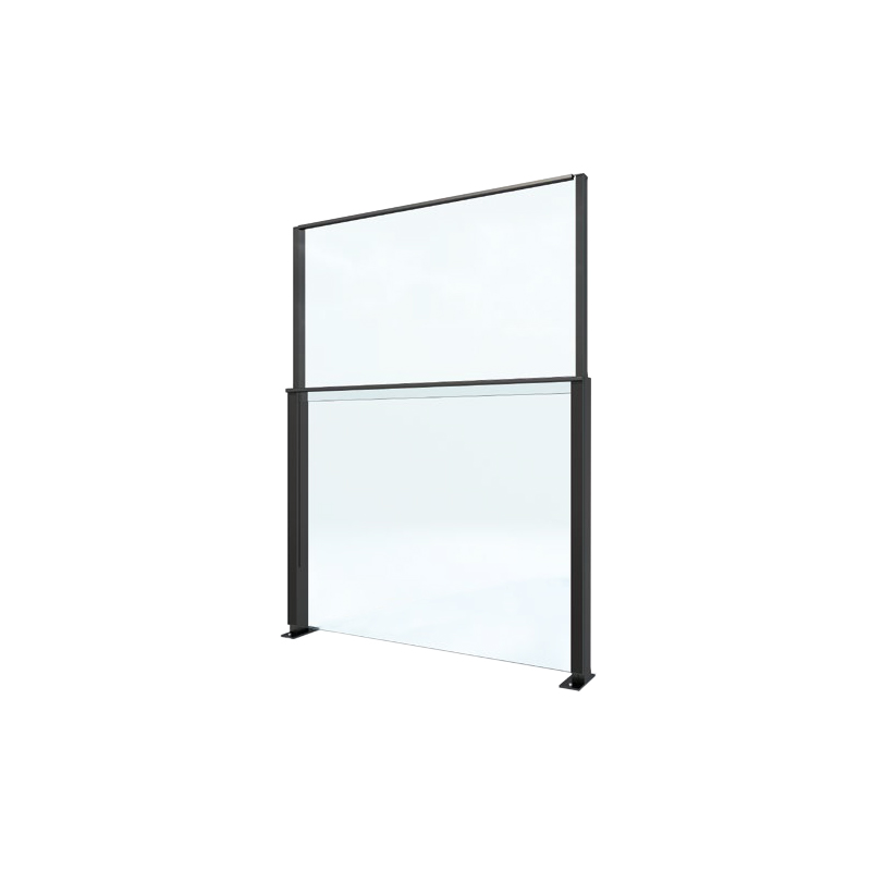 Flex-Glaswand 200-200 mit Rahmen oben